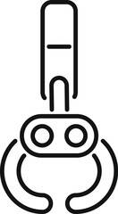 Poster - robotic arm gripper holding an object, industrial automation concept