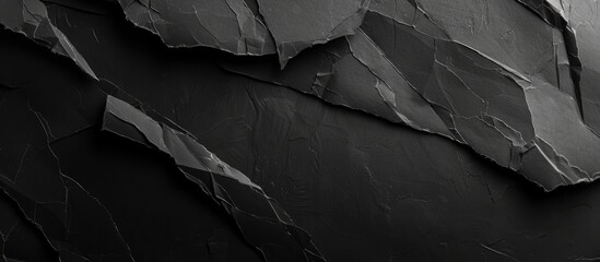 Poster - Black art paper texture sheet background with copy space image