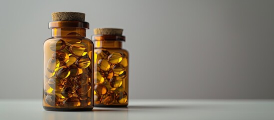 Aufkleber - Bottles containing pills for health and treatment with copy space image