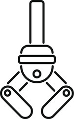 Poster - robotic arm is lifting an unknown object, representing automation and industrial manufacturing