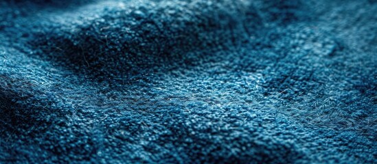 Leinwandbilder - Close up view of blue felt material with copy space image