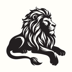 Poster - Lion Silhouette Vector Illustration Design