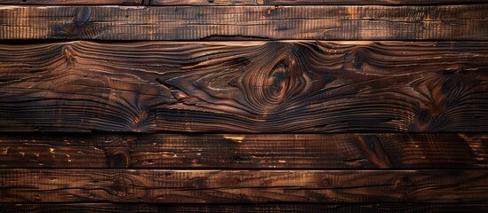 Wall Mural - Detailed closeup showcasing a brown wooden texture and background with ample copy space image