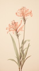 Canvas Print - Wallpaper wildflower drawing sketch illustrated.