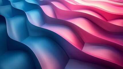 Poster - Abstract geometric composition, chaotic background. Futuristic background with multicolored glowing lights.