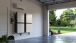 © furyon - modern home energy storage system sleek battery packs mounted on garage wall represents sustainable living and energy independence clean design with cool techforward aesthetic