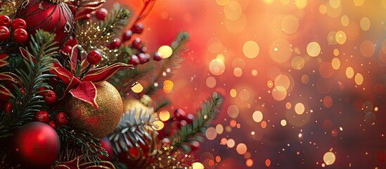 Aufkleber - Background for Christmas and New Year celebration with room for text or image placement. Creative banner. Copyspace image