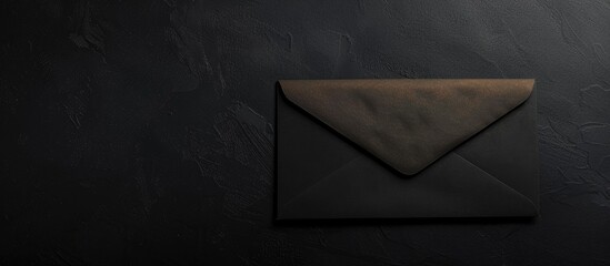 Poster - Dark envelope on a black backdrop with copy space image