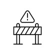 © Upnowgraphic Studio - Work barrier outline icons, minimalist vector illustration ,simple transparent graphic element .Isolated on white background