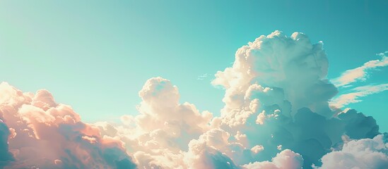 Aufkleber - BREEZE displayed on the sky background with clouds providing a copy space image