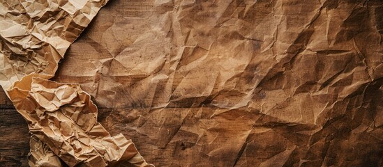 Aufkleber - Crumpled brown paper with copy space image