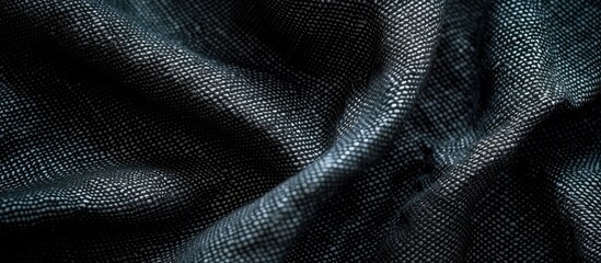 Aufkleber - Close up of a black fabric surface texture pattern with a blank area for additional content like a copy space image