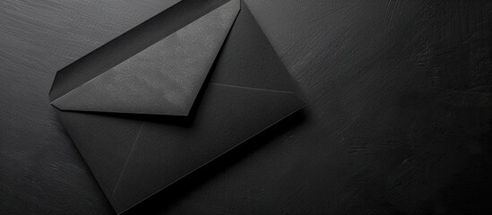Poster - Dark envelope on a black backdrop with copy space image