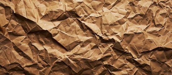 Leinwandbilder - Texture of crumpled brown paper providing a backdrop with copy space image