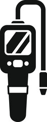 Poster - digital gas analyzer showing methane level, portable methane detector icon