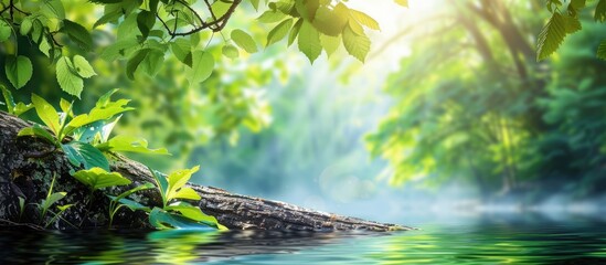 Poster - Copy space image with a beautiful natural backdrop ideal for product displays online ads and nature themed business presentations