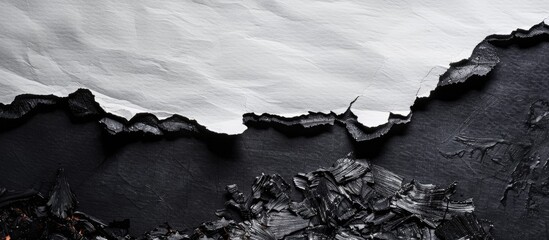 Aufkleber - Close up copy space image of charred white paper