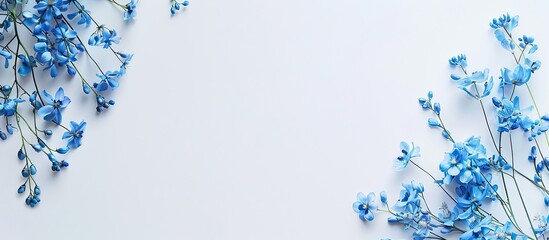 Blue invitation card set against a clean white backdrop with ample copy space image