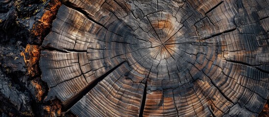 Poster - Display your items on an empty tree trunk with copy space image