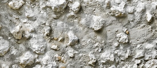 Aufkleber - Close up shot of a rough cement background with small white stones creating a textured surface ideal for copy space image