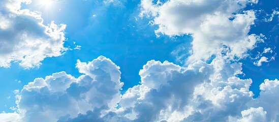 Aufkleber - Blue sky with clouds in a copy space image