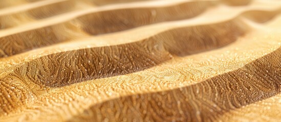 Fototapete - Close up view of a rippled sand wave texture with copy space image