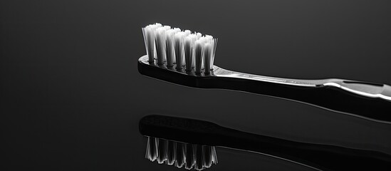 Poster - Dark background enhances toothbrush allowing for copy space image