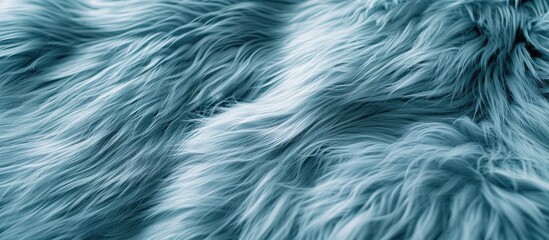 Fototapete - Close up of a fake fur texture in a serene light blue shade ideal as a background for decoration with ample copy space image