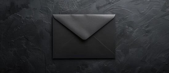 Poster - Dark envelope on a black backdrop with copy space image