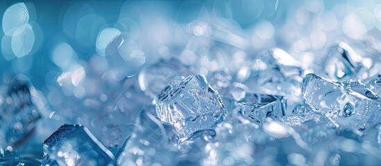 Fototapete - Clear ice with a copy space image
