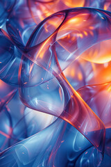 Poster - elegant metallic pattern with a dynamic gradient effect shifting from blue to red,
