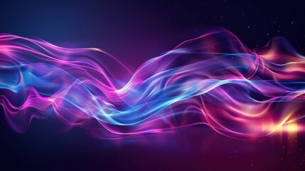 Poster - A purple and blue wave with a lot of sparkles