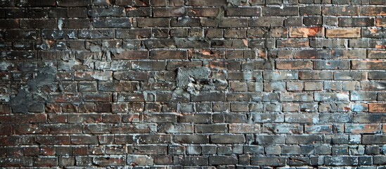 Poster - Background with brick wall featuring straight masonry includes copy space image