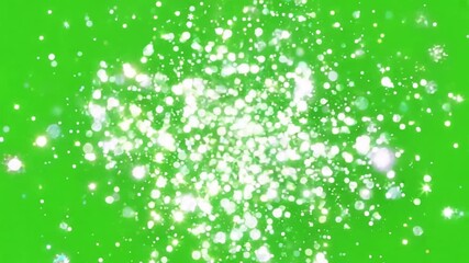 Poster - Star background for video, Round particles circle light trail on green screen