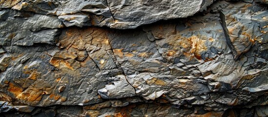 Poster - Close up of a natural stone surface texture providing copy space image