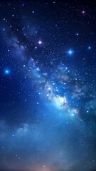 starry night sky with colorful twilight, cosmic beauty, with copy space