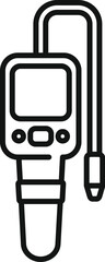 Poster - Digital depth gauge showing measurement icon, outline style
