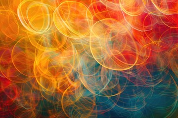 Poster - Luminous patterns of light stretching across the canvas, AI generated