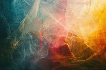 Poster - Luminous patterns of light stretching across the canvas, AI generated