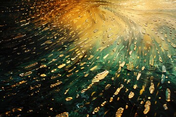 Poster - Luminous patterns of light stretching across the canvas, AI generated
