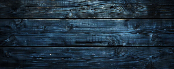 Wall Mural - Deep navy blue wooden floors backdrop, offering a classic and timeless background for your website or wallpaper designs with room for text or graphics.