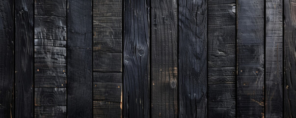 Wall Mural - Dark charcoal wooden floors set horizontally, providing a dramatic backdrop for enhancing website or wallpaper designs with plenty of room for text or graphics.