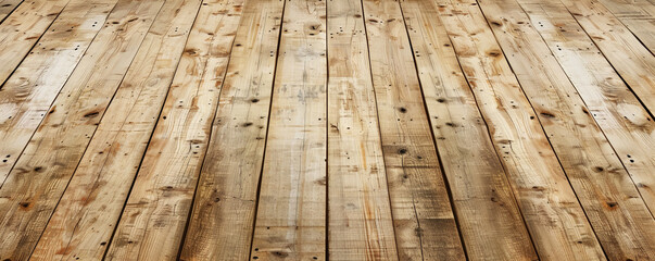 Wall Mural - Warm beige wooden floors used horizontally to create a welcoming backdrop for website or wallpaper designs, with extra room for incorporating text or graphic elements.