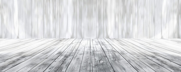 Wall Mural - Light gray wooden floors arranged horizontally, providing a stylish backdrop for website or wallpaper designs with ample space for text or graphic elements.
