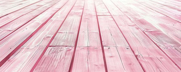 Wall Mural - Pale pink wooden floors backdrop, creating a charming and delicate background for your website or wallpaper designs with space for text or graphics.