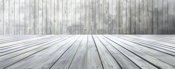 Wall Mural - Cool silver wooden floors arranged horizontally, providing a sleek and modern backdrop for website or wallpaper designs with ample room for text or graphic elements.