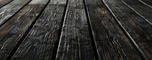 Wall Mural - Dark charcoal wooden floors backdrop, providing a dramatic and striking background for your website or wallpaper designs with plenty of room for text or graphic elements.