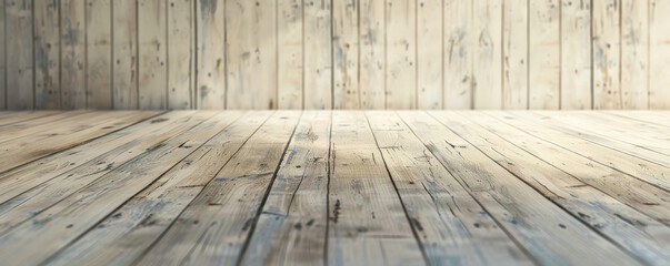 Wall Mural - Elegant cream wooden floors backdrop, creating a neutral and versatile background for your creative projects with plenty of space for text or graphic additions.