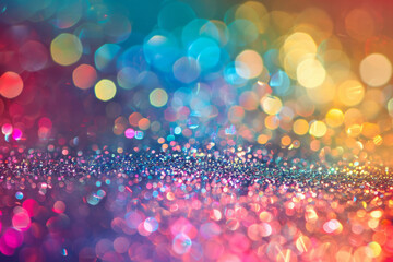 Wall Mural - colorful abstract background featuring vibrant lights and sparkling details. festive and magical atm