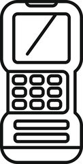 Poster - electronic device with buttons and a screen displaying a diagonal line, representing communication a
